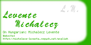 levente michalecz business card